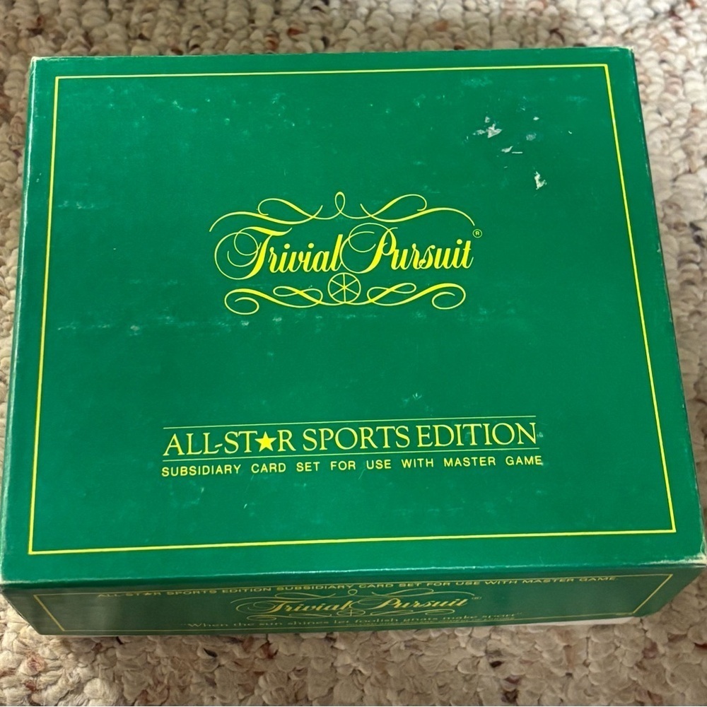 Vintage Trivial Pursuit All Star Sports Edition Card Set